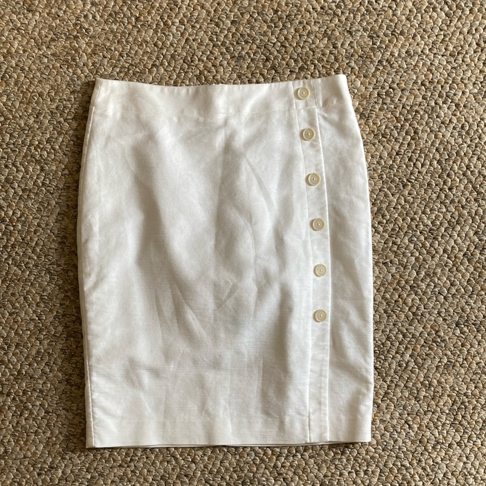 LOFT White Pencil Skirt